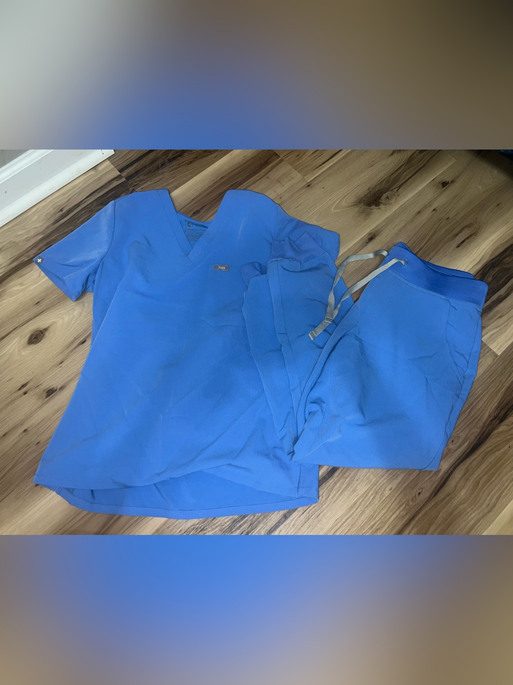 Figs Women's Scrub Set in Bright Blue
